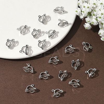 SHEGRACE Brass Clip-on Earring Findings XGR0141P-138P-1