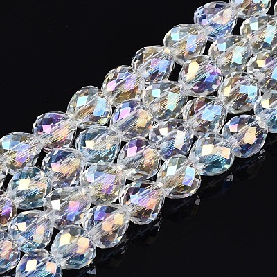 Transparent Glass Beads Strands X-EGLA-T008-14A-02-1