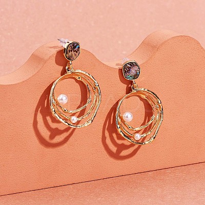 Abalone Shell Earrings Studs for Women JE974A-1