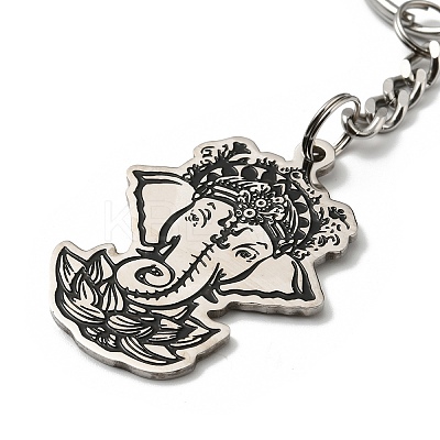 201 Stainless Steel with Enamel Keychain KEYC-Z003-01P-1