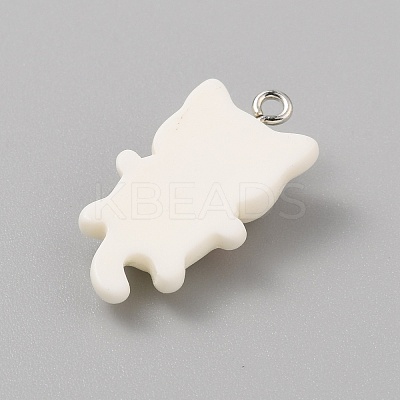 Opaque Resin Cat Pendants X1-CRES-TAC0010-07D-1