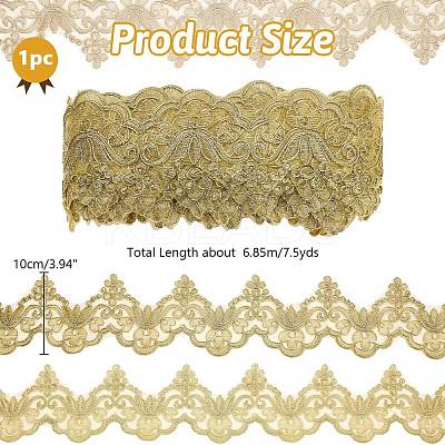 7.5 Yards Polyamide Flower Embroidery Lace Trim for Garment Accessories OCOR-NB0002-02-1
