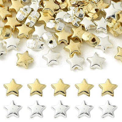 100Pcs 2 Colors CCB Plastic Beads CCB-FS0001-02-1