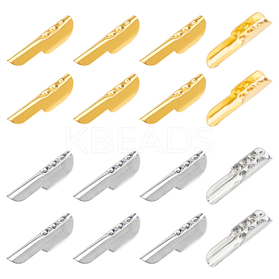 240Pcs 2 Colors Iron Cord Lock Ends FIND-GF0006-96-1