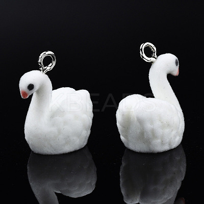 Flocky Resin Pendants X-RESI-N032-13-1