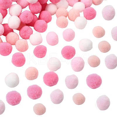 400Pcs 4 Colors Polyester Pom Pom Balls DIY-SC0031-37B-1