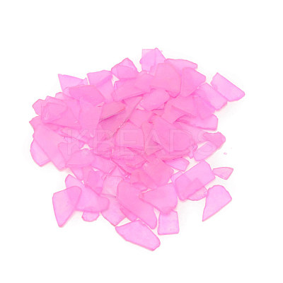 Ocean Series Frosted Glass Cabochons GLAA-WH0031-06C-1