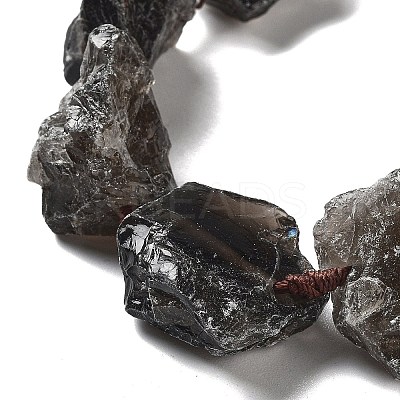 Raw Rough Natural Smoky Quartz Beads Strands G-J388-A08-01-1