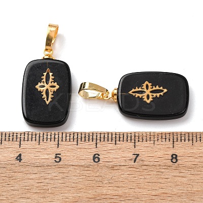 Natural Obsidian Pendants G-G461-07G-09-1