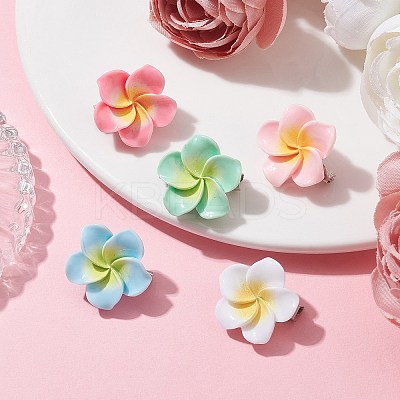 Resin Flower Brooch for Women JEWB-BR00152-1
