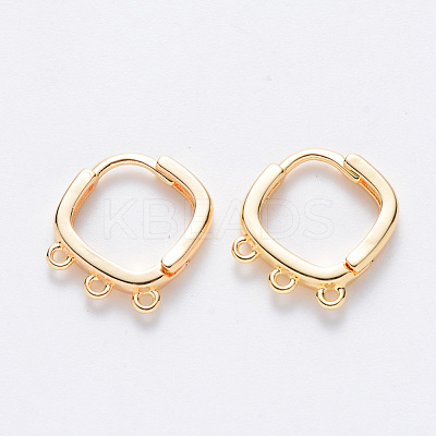 Brass Huggie Hoop Earring Findings KK-T049-14G-NF-1