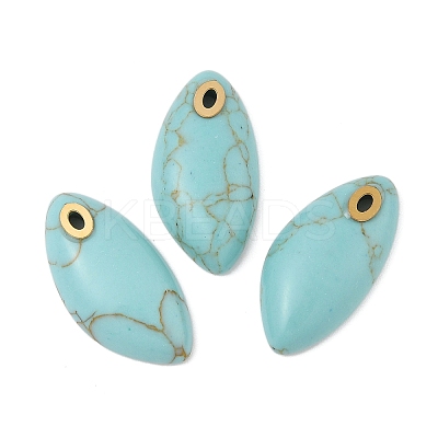 Synthetic Turquoise Pendants STAS-P380-80G-05-1