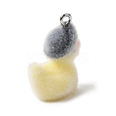 Flocking Opaque Resin Pendants RESI-G123-01T-1