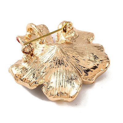 KC Gold Plated Alloy Crystal Rhinestone Brooches LS-JEWB-L017-06KCG-1