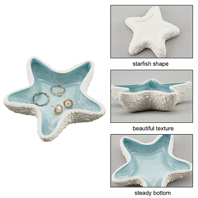 Porcelain Jewelry Dish Tray DJEW-WH0009-27-1