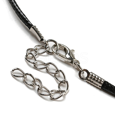 Waxed Cord Necklaces NJEW-P310-09P-1