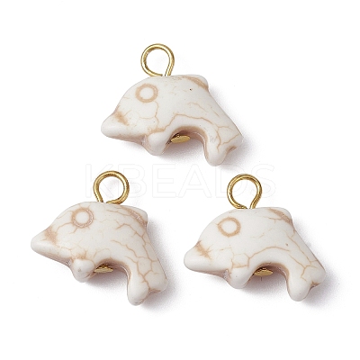 20Pcs Synthetic Turquoise Pendants PALLOY-JF02371-20A-1