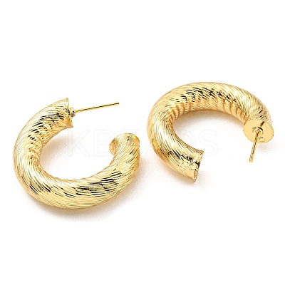 Rack Plating Brass Round Stud Earrings KK-C026-19A-G-1