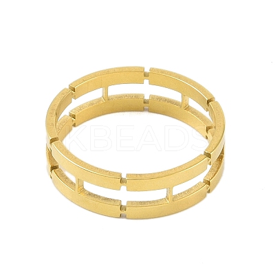 304 Stainless Steel Chain Shape Finger Ring LS-RJEW-C084-01A-G-1