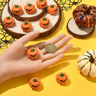 10Pcs Halloween Opaque Resin Pendants RESI-YW0004-94-1