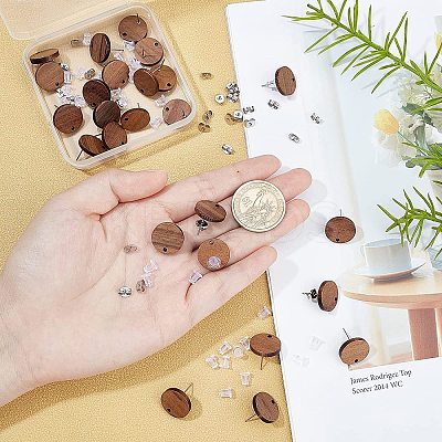 DIY Wooden Earring Making MAK-BC0001-19-1