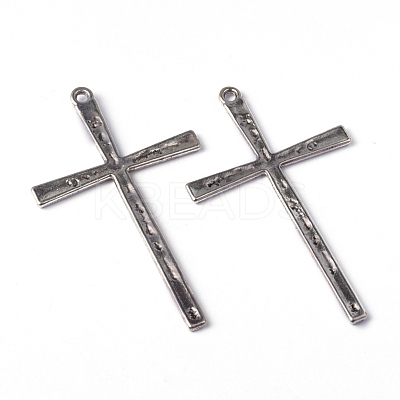 Tibetan Style Alloy Cross Large Pendants LS-EAAA0100Y-NF-1