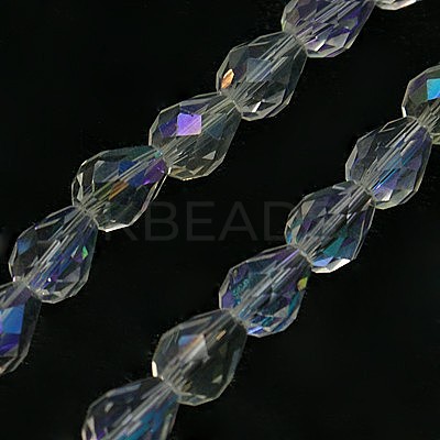 Electroplate Glass Bead Strands EGLA-E010-5x7mm-AB01-1