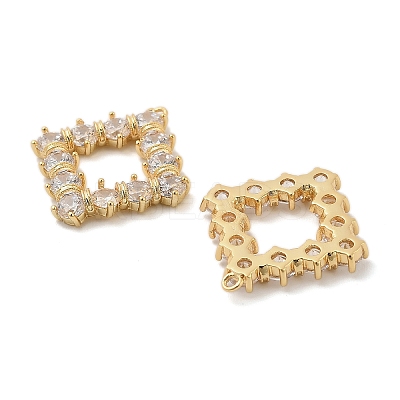 Brass Micro Pave Cubic Zirconia Pendants KK-I380-23G-1