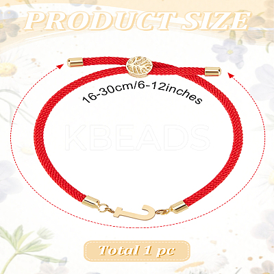 1Pc Adjustable Nylon Cord Slider Bracelets for Women BJEW-LP0001-32J-02-1