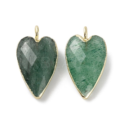 Natural Green Strawberry Quartz Pendants G-G012-12G-05-1