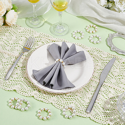 100Pcs 2 Colors Resin Napkin Rings AJEW-NB0008-21-1