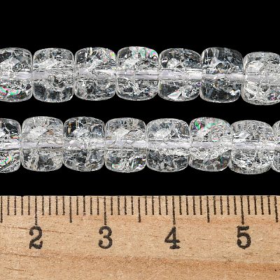 Transparent Spray Painting Crackle Glass Beads Strands GLAA-NH0001-05K-1