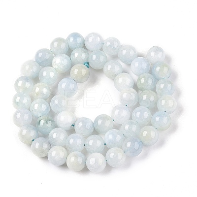 Dyed Natural White Jade Beads Strands G-T138-8mm-210-41-1