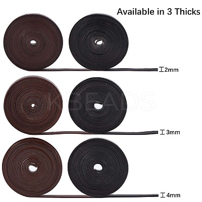 Flat Cowhide Leather Cord WL-GF0001-08E-01-1