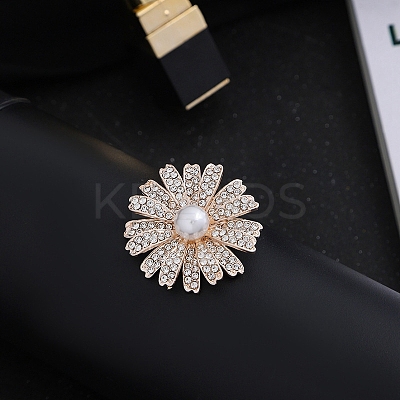 Imitation Pearl Alloy Brooch PW-WG21397-07-1
