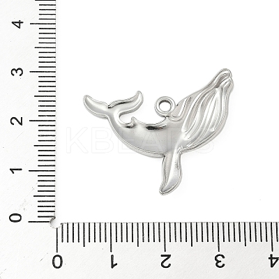 304 Stainless Steel Whale Pendants STAS-S186-05B-P-1