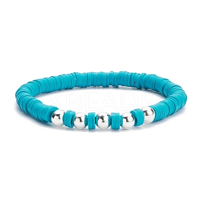 Handmade Polymer Clay Heishi Beads Stretch Bracelets Set BJEW-JB07390-1