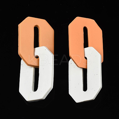 Handmade Polymer Clay Linking Rings CLAY-N010-033-02-1