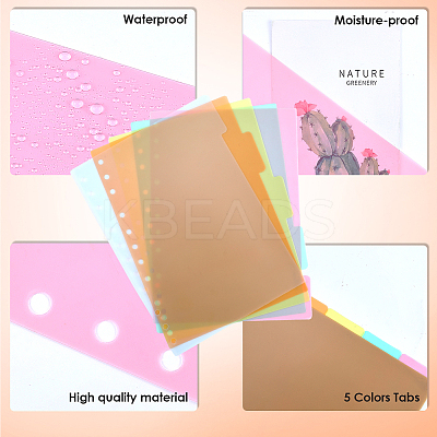 Paper Discbound Notebook Index Divider Sheets AJEW-WH20011-03C-1