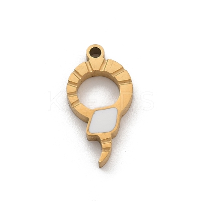 304 Stainless Steel Enamel Pendants STAS-L281-005G-1