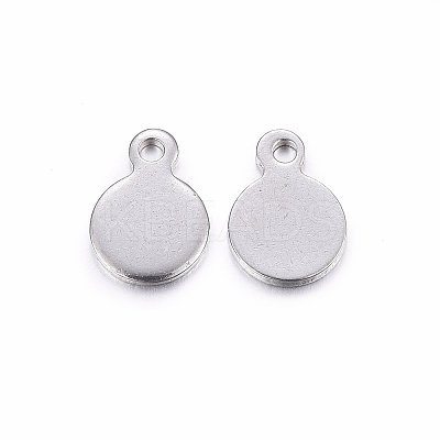Tarnish Resistant 304 Stainless Steel Stamping Blank Tag Charms STAS-H467-06P-1