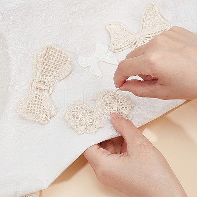 24Pcs 12 Style Milk Fiber Lace Embroidery Costume Accessories PATC-GF0001-01-1