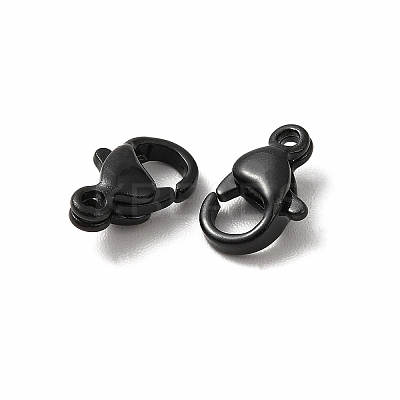 Spray Painted 304 Stainless Steel Lobster Claw Clasps STAS-R120-01B-02-1