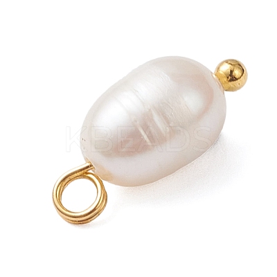 Natural Cultured Freshwater Pearl Rice Charms PALLOY-JF04643-01-1