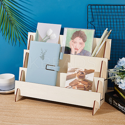 3-Tier Assembled Wood Organizer Display Risers ODIS-WH0002-84-1