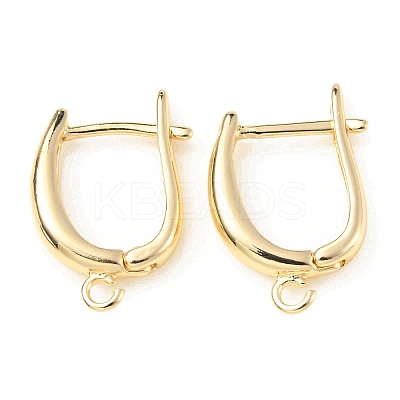 Brass Hoop Earring Findings KK-C024-15KCG-1