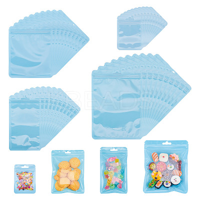 40Pcs 4 Styles Rectangle Plastic Yin-Yang Resealable Packaging Bags ABAG-TA0001-23A-1