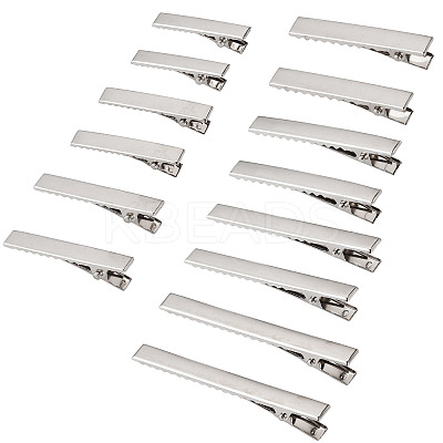 70Pcs 7 Styles Iron Flat Alligator Hair Clip Findings IFIN-TA0001-69-1