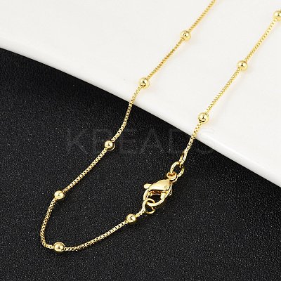 Brass Satellite Chains Necklace for Women NJEW-P265-05G-1