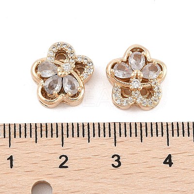 Rack Plating Brass Micro Pave Cubic Zirconia Beads KK-F879-12G-1